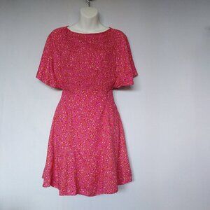 Free People Mini Dress Pink Floral Femme FLORENCE Size Small New NWT